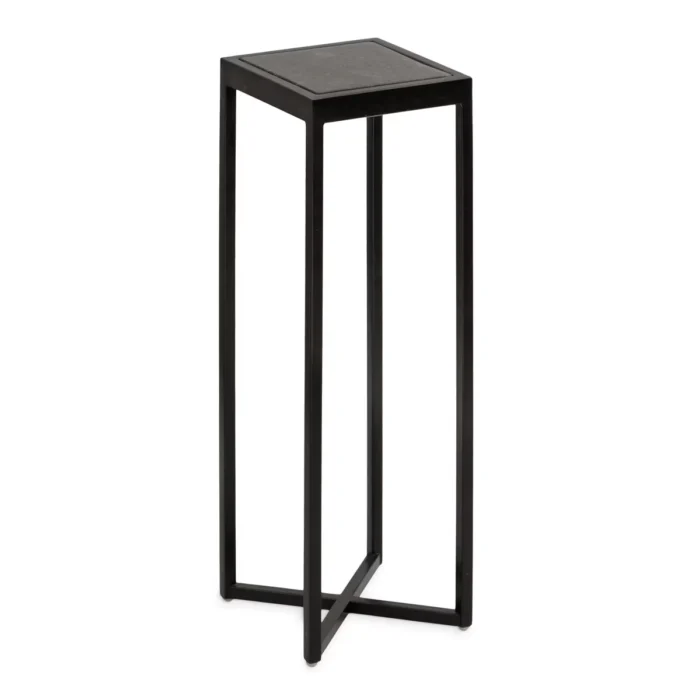 Kate and Laurel Jaspur Square Metal Drink Table, 7x7x21, Black