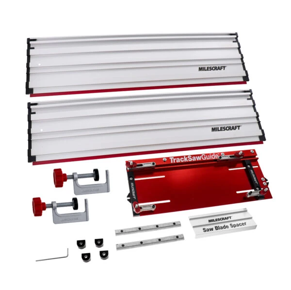 Track Saw Guide - Universal for 7-1/4in Circular Saws, 50in Cutting Range, 2in Depth, Aluminum