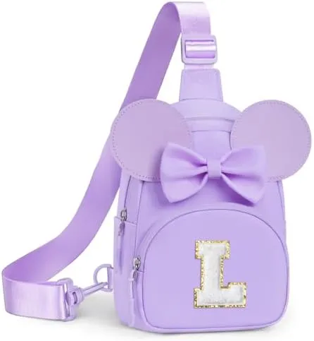 Anoup Birthday Gift for Daughter Monogram Crossbody Sling Bag Purple L