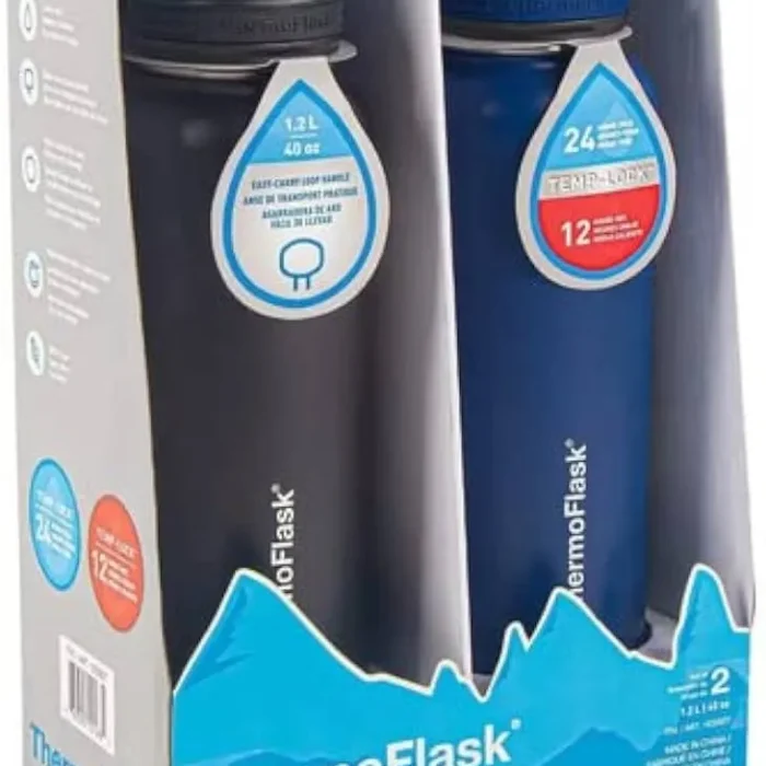ThermoFlask Stainless Steel 40oz Straw/Spout Lid, 2-pack