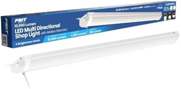 Feit 10,000 Lumen Multi-Directional Shop Light with Motion Detection 1Pck