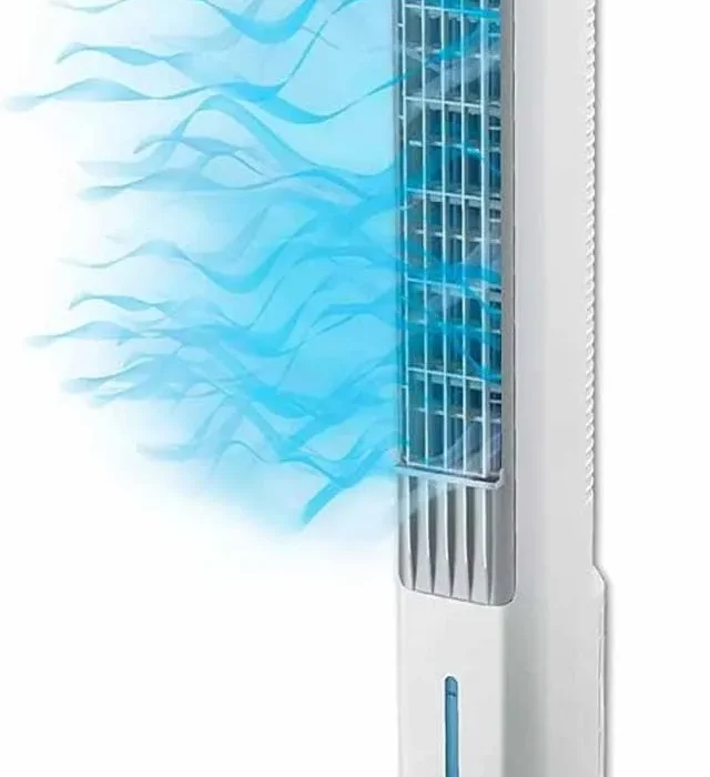 Arctic Air Tower +: Electric Portable Cooling Fan, Quiet Operation, 4 Speeds, Black, 103 CFM, No Assembly Required