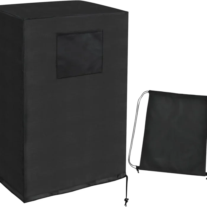 Ailelan Portable Air Conditioner Cover, 420D Fabric Waterproof Indoor AC Protection, 32 x 21 x 18 inches Anti-Dust Storage Bag With Accessories Pouch (Black)