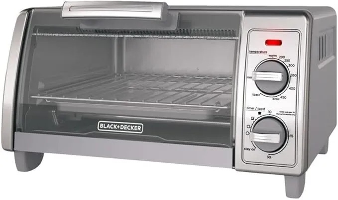 BLACK+DECKER 4 Slice Toaster Oven - Silver