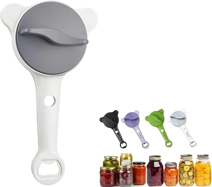 4-in-1 Jar Opener Tool for Seniors, Adjustable Jar and Bottle Opener