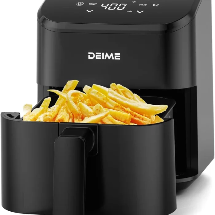 DEIME Air Fryer, Small Digital 3 Qt Airfryer Space Saving Compact, Bake, Reheat, Roasts for Quick Easy Meals, Mini Compact & Quiet, Nonstick