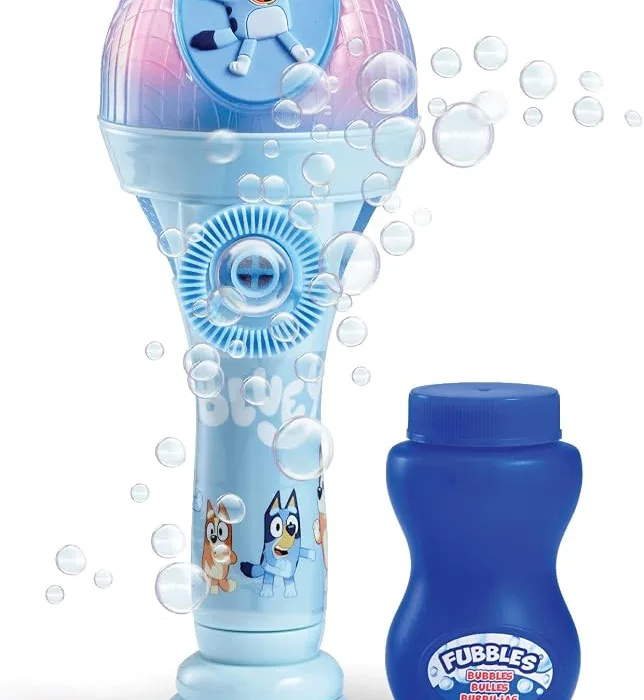 BLUEY Dance Mode Bubble Machine and Toy Microphone | Bluey Toy for Baby, Toddlers and Kids |