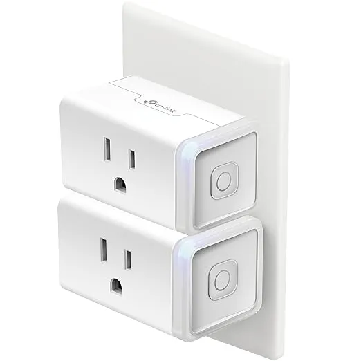 Kasa Smart Plug HS103P2, Smart Home Wi-Fi Outlet Works with Alexa, Echo, Google Home & IFTTT, No Hub Required, Remote Control,15 Amp,UL Certified, (Pack of 2)