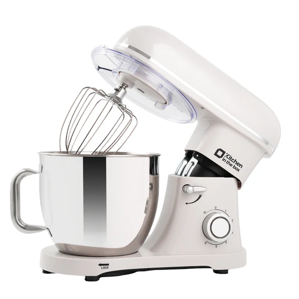 6.5QT   Electric   Mixer,   900W   Power,   6   Speeds,   Tilt-Head,   with   Egg   Whisk,   Dough   Hook   &   Flat   Beater   ,   KSM65