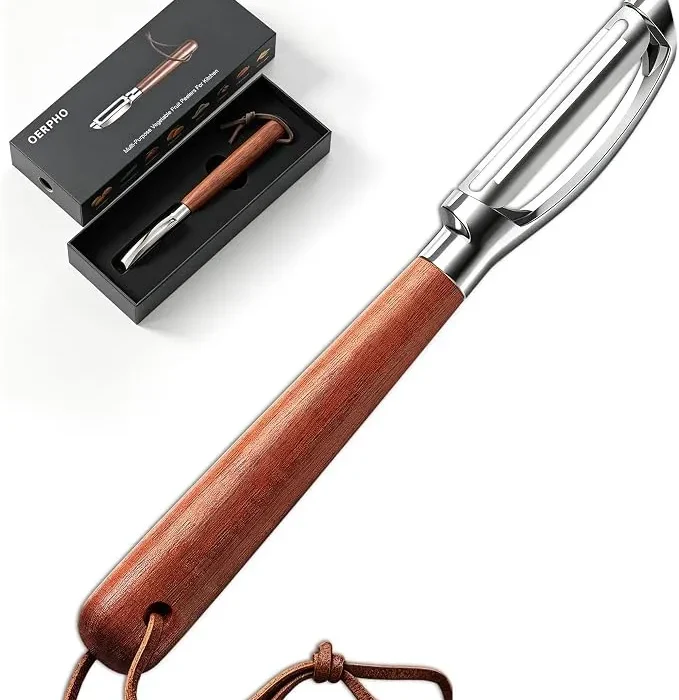 Vegetable Peeler, Stainless Steel Serrated Blade for Kitchen