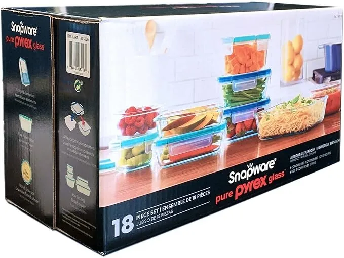 Snapware Pyrex 18-piece Glass Food Storage Set