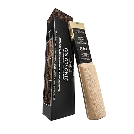 L'Oreal Paris Colorsonic Permanent Hair Dye Cartridge, Hair Color for Root Touch Up, Gray Coverage or All Over Color in just 5 Minutes, 6AI Light Iridescent Ash Brown (Coloring Device Sold Separately) Visit the L'Oreal Paris Store