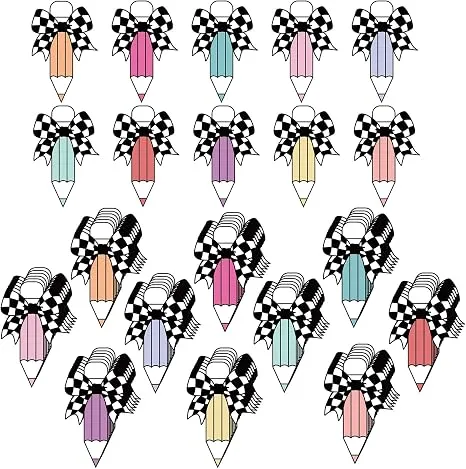 Chuangdi 60 Pcs Backpack Cutouts Pencil for Classroom