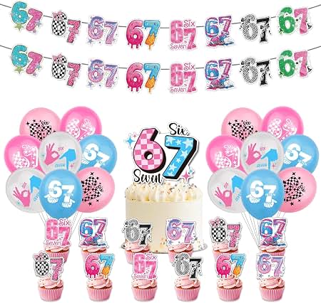 6 Six 7 Seven Birthday Decor
