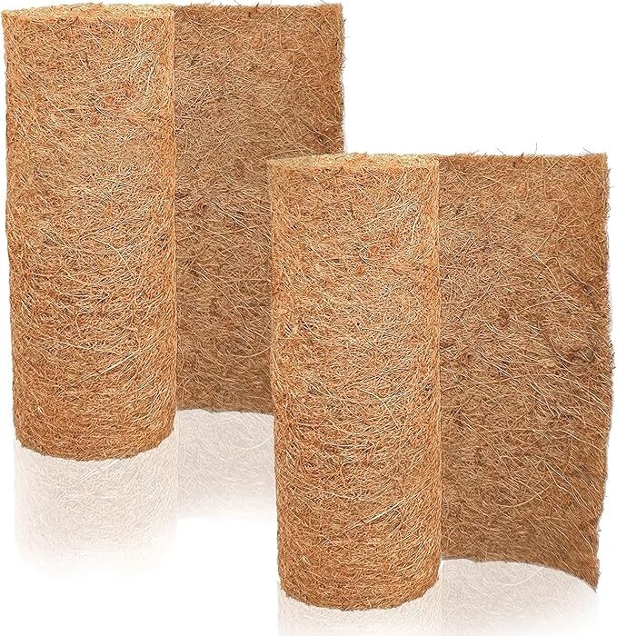 Natural Coco Liner Roll-15.7x78.7 Inch Coconut Coir Liner Sheets Coco Mat for DIY Flower Basket Liner Pet Pad Reptile Carpet Moss Pole（2 Rolls）