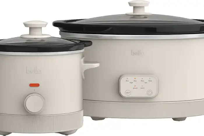 Bella - 6-qt. Programmable Slow Cooker & 2-qt. Slow Cooker Set - Oatmilk