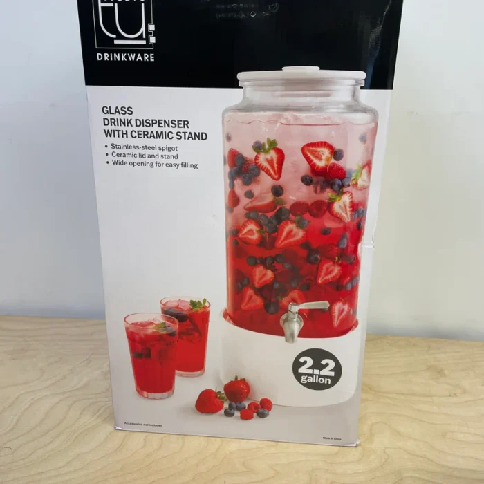 Drink Dispenser with Ceramic Stand 2.2 Gallon