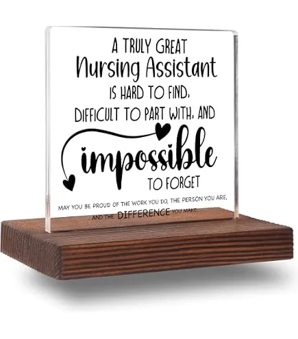 Nursing Assistant Gifts, Nursing Assistant Office Decor, Nursing Assistant Gifts for Women Men, Nursing Assistant CNA Appreciation Thank You Gifts Desk Decorative Signs Plaques ABC83