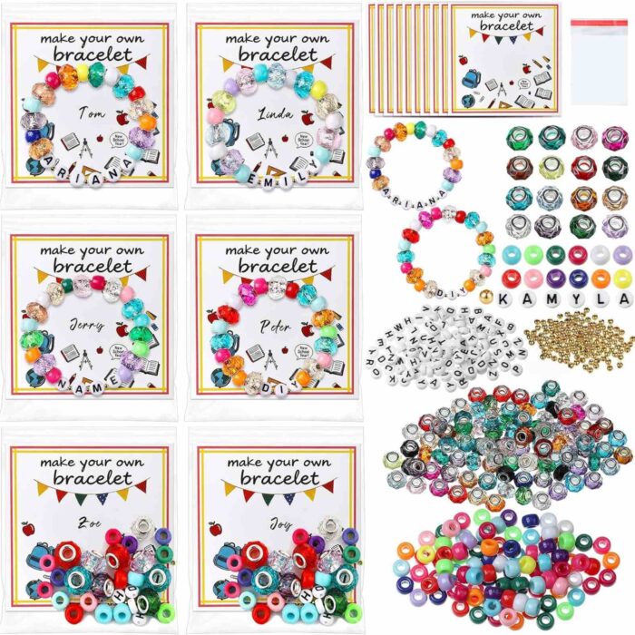 Whimsibelle 949 Pcs Back to School Friendship Bracelet Kit, DIY Name Bead