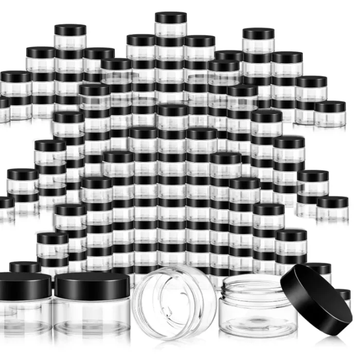 SATINIOR 500 Pcs Plastic Jars Bulk Empty Cosmetic Container Jars