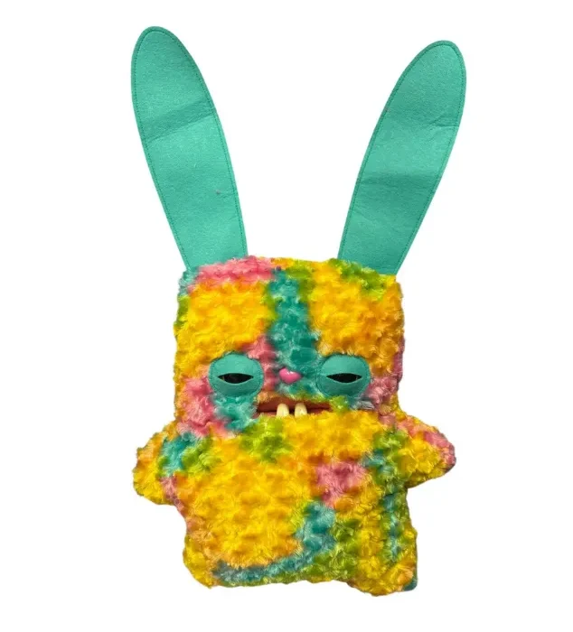 ZURU Fugglers Bigg Fuggs - Big Funny Ugly Monster Plush - 17 inches (Rabid Rabbit (Tie Dye))