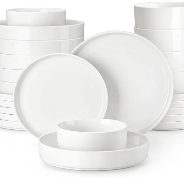 MALACASA 24 Pieces Porcelain Dinnerware Set