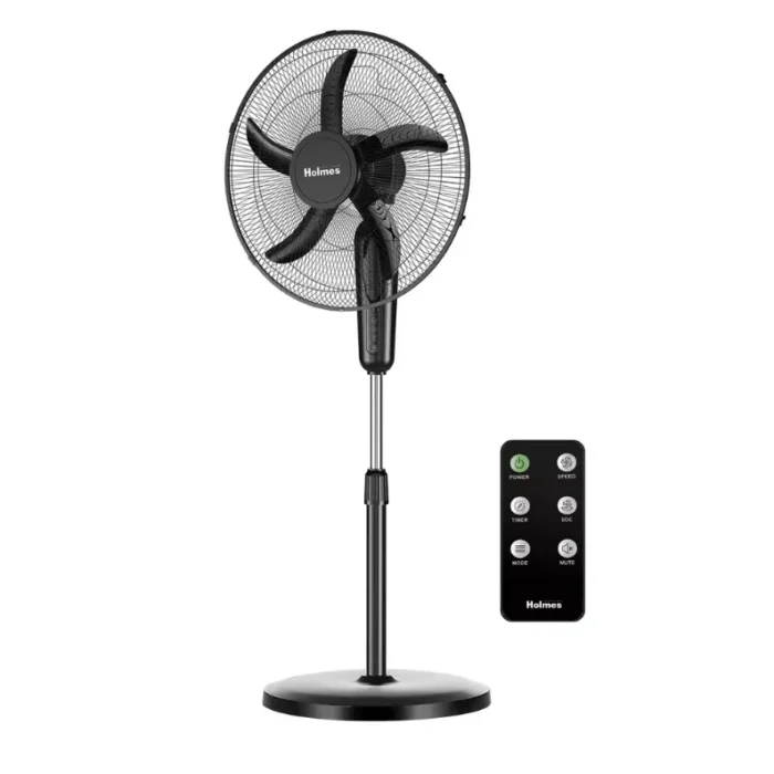 Holmes " Digital Oscillating 3 Speed Stand Fan with Remote Control Black