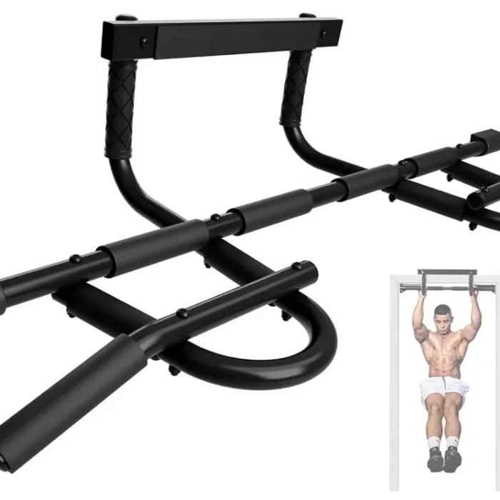 Yes4All Heavy Duty Wall Mounted Pull Up Bar, Over Door Pull Up Bar for Doorway, Multi Grip Chin Up Bar, Sturdy Strength Training Bars & Durable Gym Bar for Home Exercise
