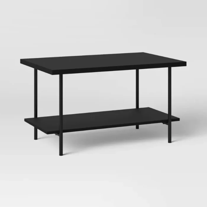 Wood and Metal Coffee Table Black - Room Essentials™