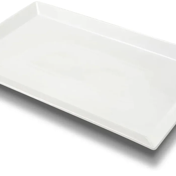 MIECOO Large Serving Platter, 18.5" x 11.5" White Serving Tray