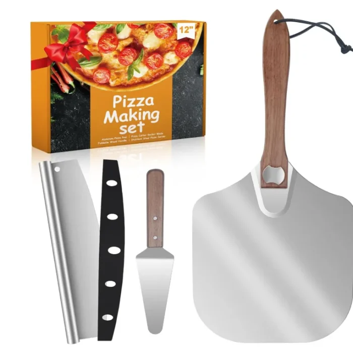 Pizza Peel Aluminum Pizza Spatula,14x 16" Metal Pizza Paddle with Foldable