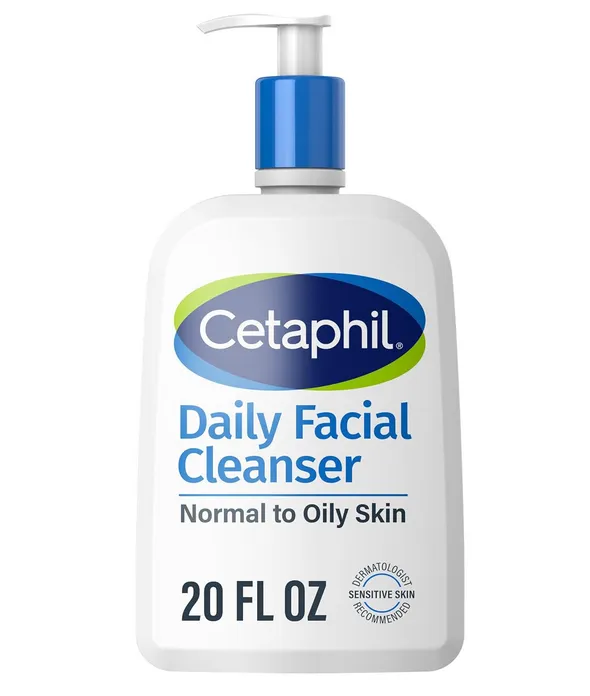 Cetaphil Face Wash, Daily Facial Cleanser for Sensitive, Combination to Oily Skin, 16 oz, Gentle Foaming, Soap Free, Hypoallergenic