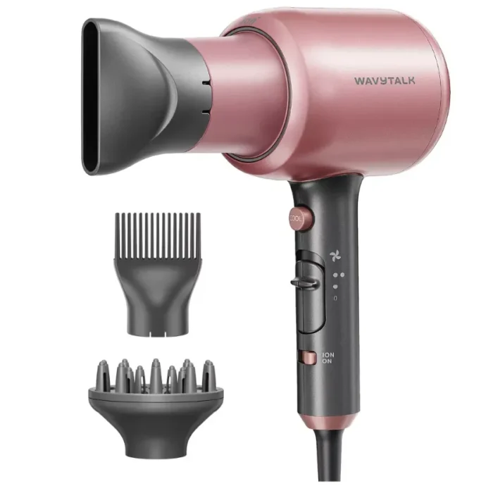 Wavytalk Blown Away Ionic Hair Dryer, 1875W Fast Drying Blow Dryer, 3 Attachments for All Hair Types, Model 5967