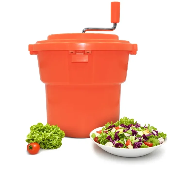 CLIVIA 5 Gal/20 Qt Large Commercial Salad Spinner Jumbo Manual Lettuce Dryer-Dries up to 7 Heads of Lettuces