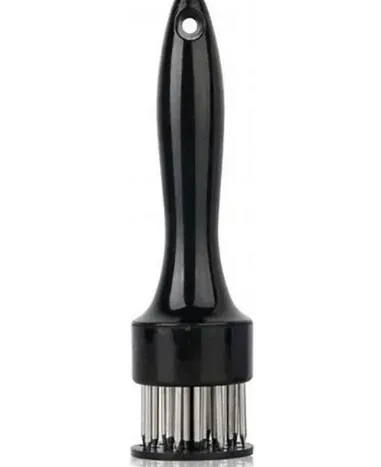 Blade Stainless Steel Meat Tenderizer Needle, Professional Kitchen Tool for Tenderizing Beef, Chicken, and Pork, Black