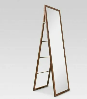 Threshold 074-11-0028 Wood Ladder Standing Floor Mirror - Walnut (65inH*20inW)