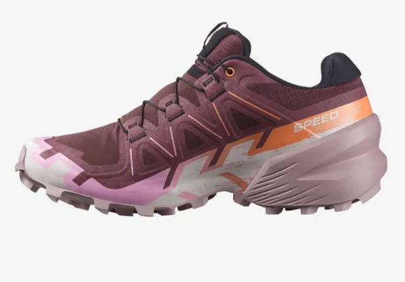 Salomon Speedcross  6 Womens Trail Run Shoes Catawba Grape/Papaya/Mauve Size 8