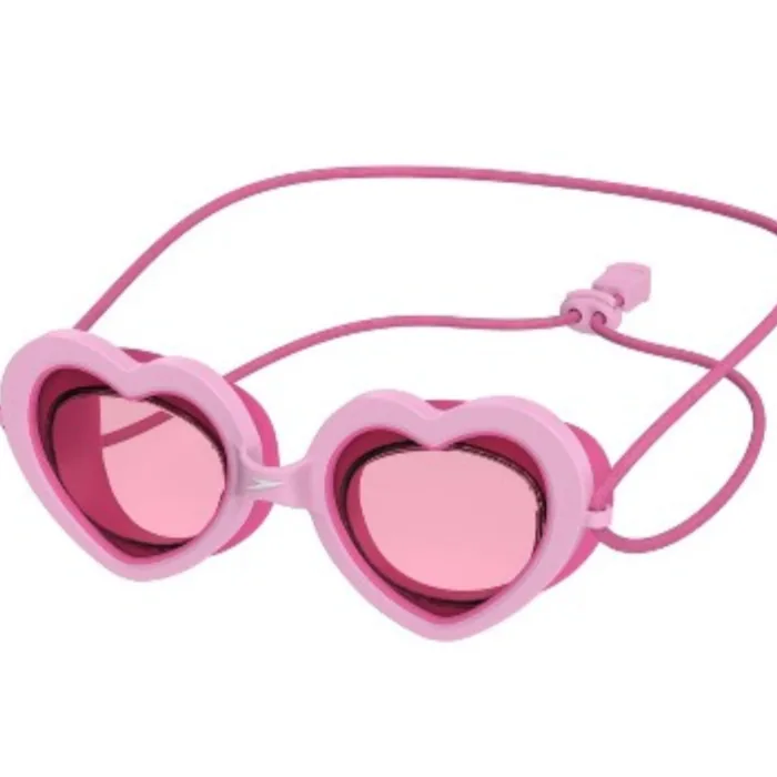 Speedo Kids' Sunny Vibes Heart Swim Goggles - Pink Heart: Latex-Free, Anti-Fog, Adjustable Ages 3-6