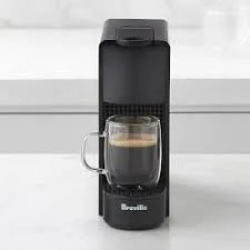 Nespresso Essenza Mini Espresso Machine by Breville with Milk Frother,20.3 fl oz, Piano Black