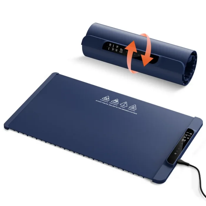 Warming Mat for Food Extra Large 32"x15", Electric Silicone Food Warmer Trays for Chafing Dishes & Buffet,Portable Countertop Food Warmers for Parties, 9-Level Temp 8-Hour Timer Blue