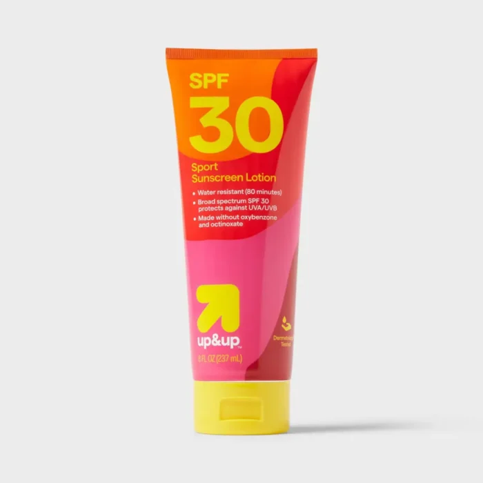 Sport Sunscreen Lotion - SPF 30 - 8oz - up&up™: Whole Body Application, Scented, Homosalate Ingredient exp12/2026