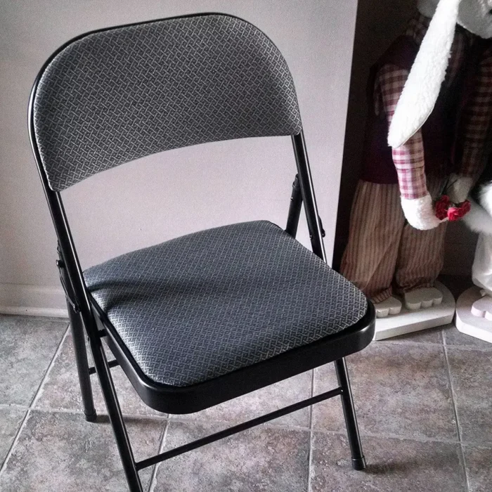 Peakform Fabric Padded Folding Chair Black