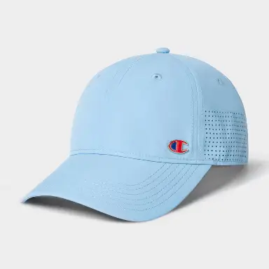 Champion Adult Polyester Metal Tack Cap Baseball Hat - Light Blue