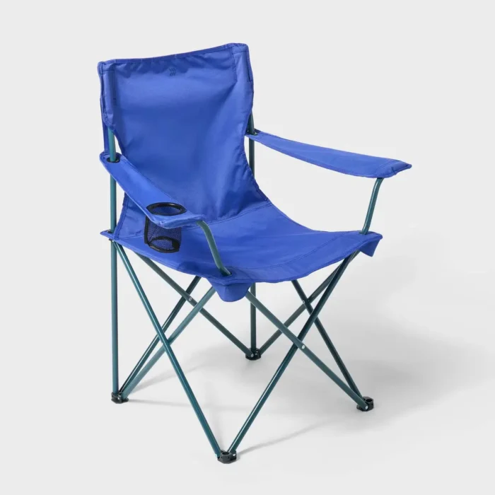 Basic Folding Outdoor Portable Camping Chair adult Blue - All In Motion