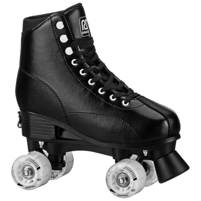 Roller Derby Youth Adult Custom Fit Quad Roller Skates - Black 7-10: Adjustable Size, Padded Boot Shaft