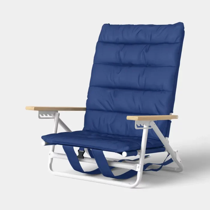 Padded Backpack Beach Chair Navy/Cream - Room Essentials