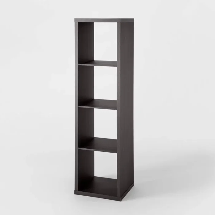 13'' 4 Cube Vertical Organizer Black Oak - Brightroom