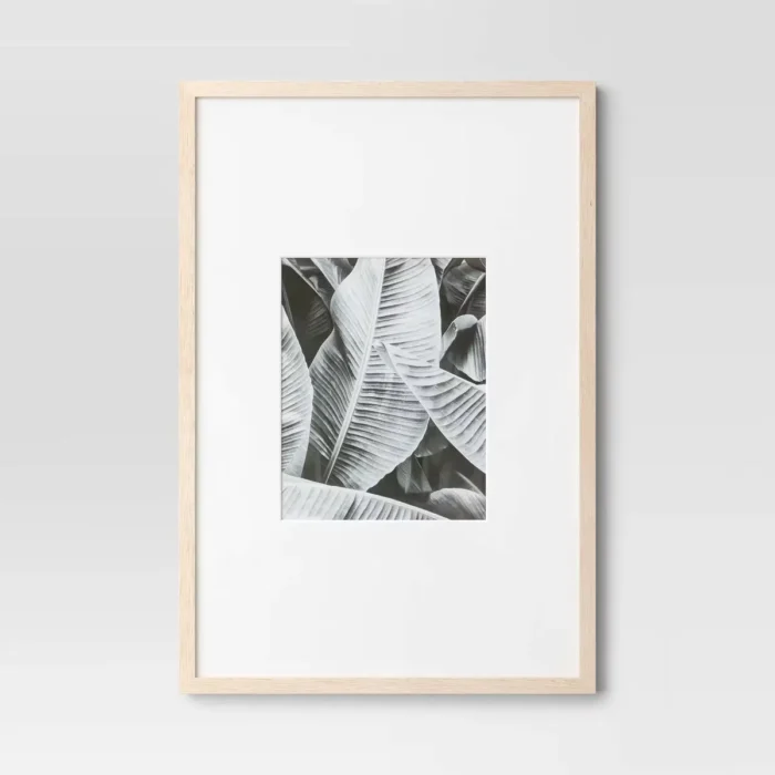 20" x 30" Matted to 11" x 14" Poster Frame Light Wood - Threshold™: Modern Style, MDF, Glass Pane