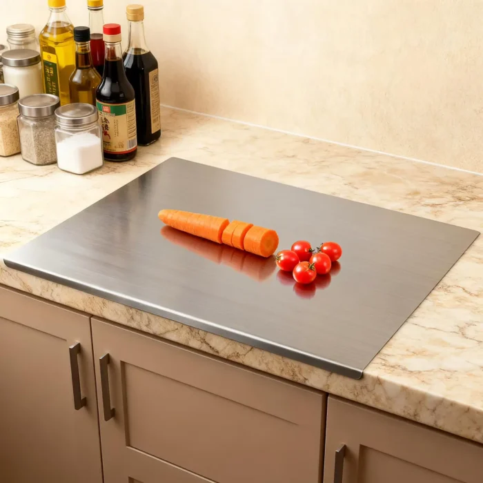 Kitchen Cutting Board Kneading Stainless Steel Folded 2cm Cutting Board Kitchen Countertop for Meat, Cheese, Cutting Boards 15*23 in