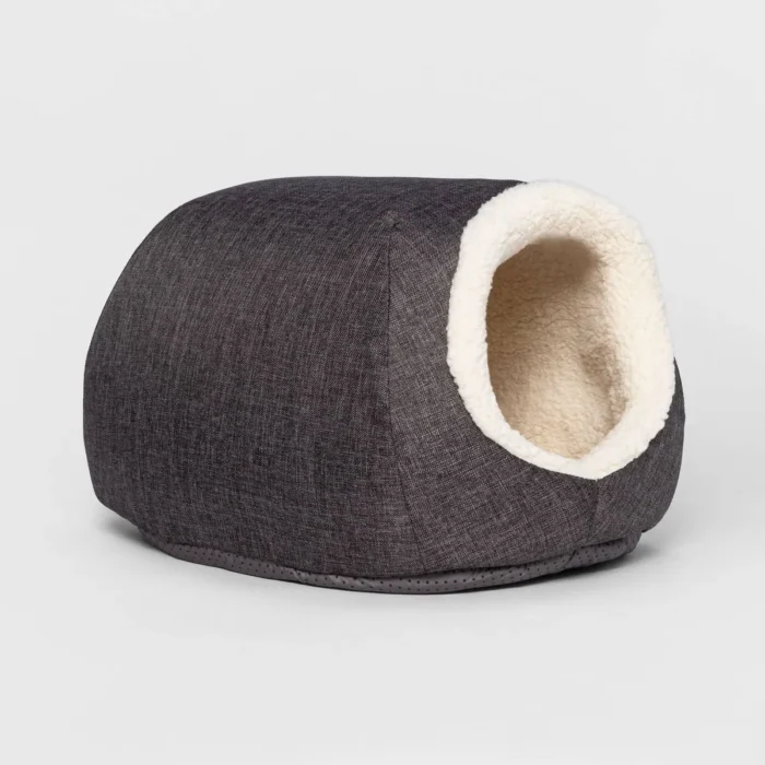 Pet Cave Dog & Cat Bed - XS - Gray - Boots & Barkley™: Orthopedic, Indoor, Enclosed Bed